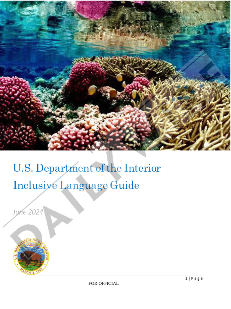 DOI Inclusive Language Guide 2024 | PDF | Gender | Gender Studies