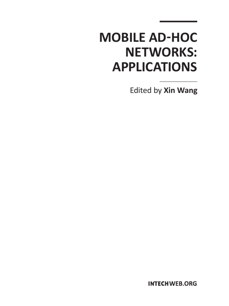Mobile Ad-Hoc Networks Applications | PDF | Wireless Ad Hoc Network ...
