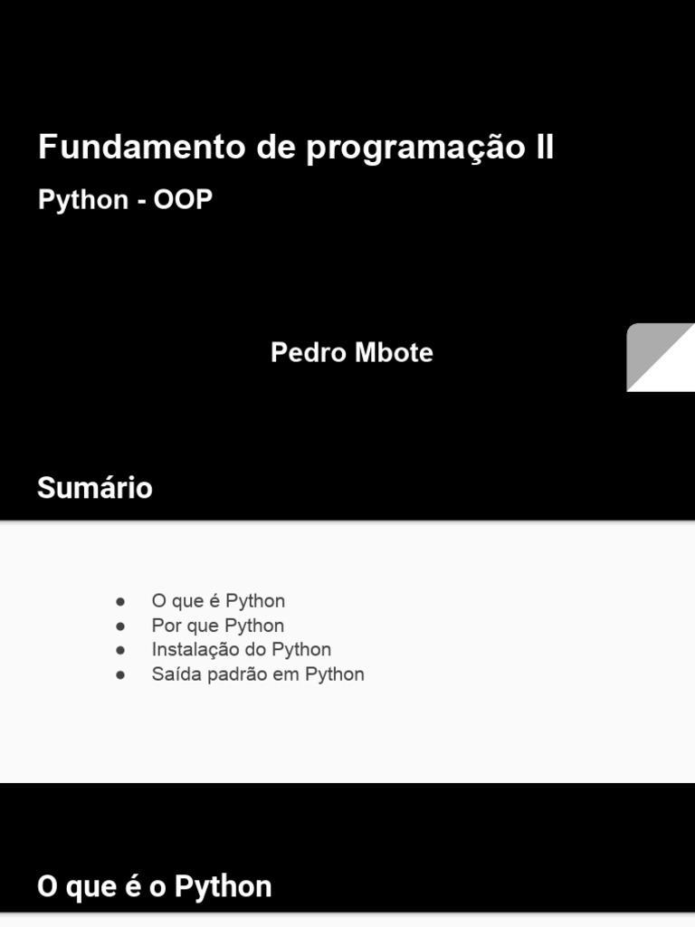 Aula 1.2 - Introdução Ao Python | PDF | Python (linguagem de ...