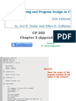 CP 202 Chapter 3 (Appendix) : Problem Solving and Program Design in C
