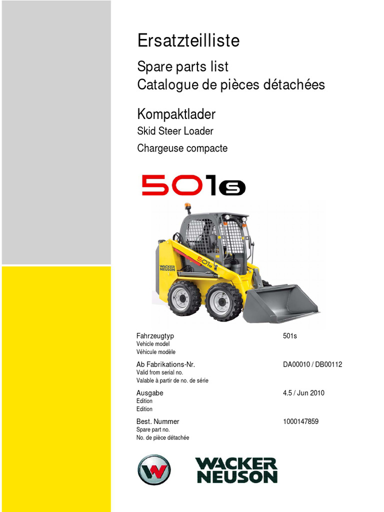 Manual Peças Wacker 501 | PDF
