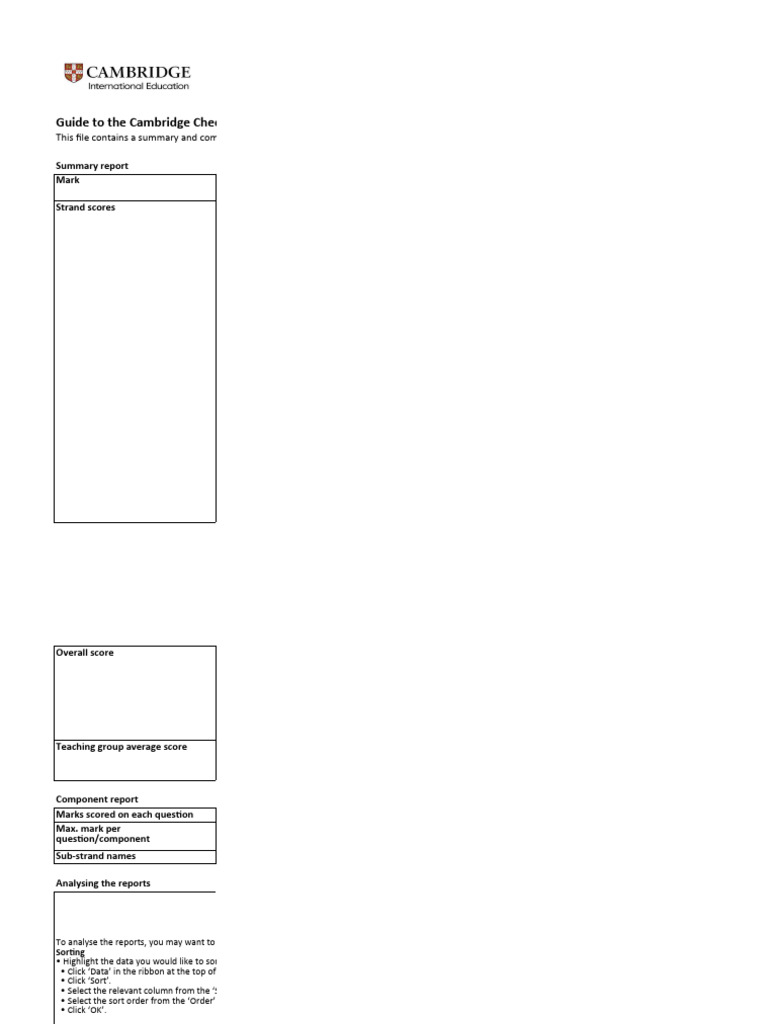 Cambridge Checkpoint Results Guide | PDF | Curriculum | Learning