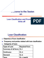 Classification of Loan and Write Off