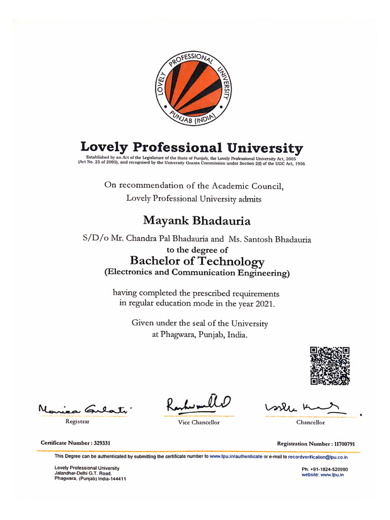 BTech Degree | PDF