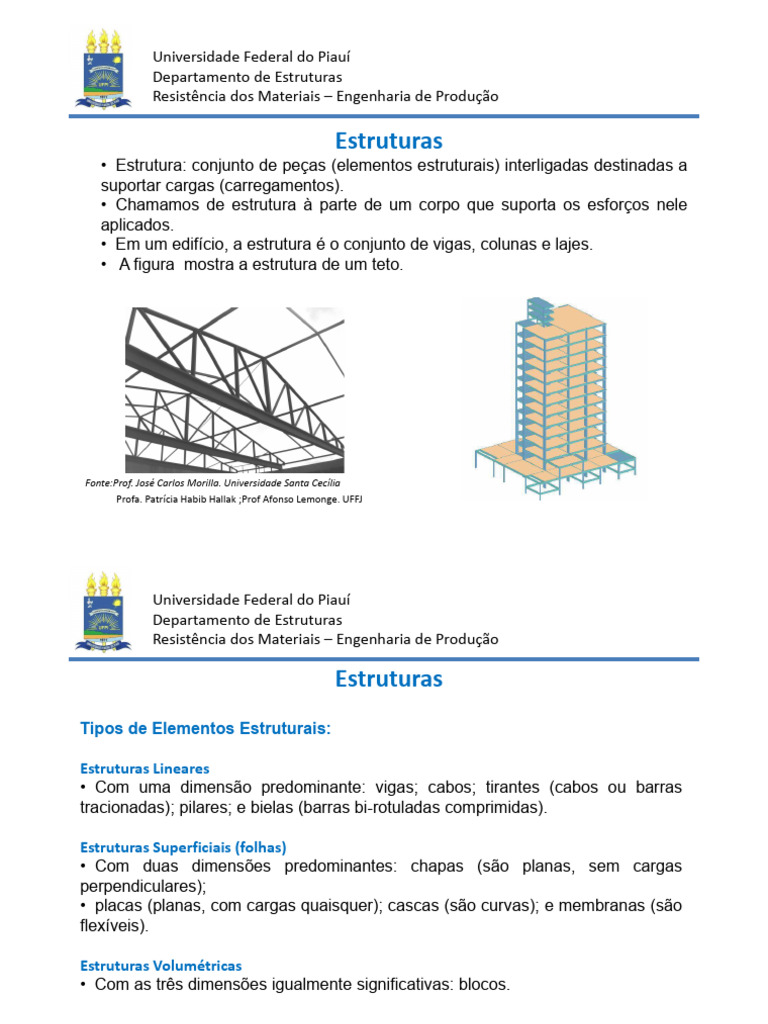 Tipos de Estruturas | PDF | Engenharia Estrutural | Resistência dos ...