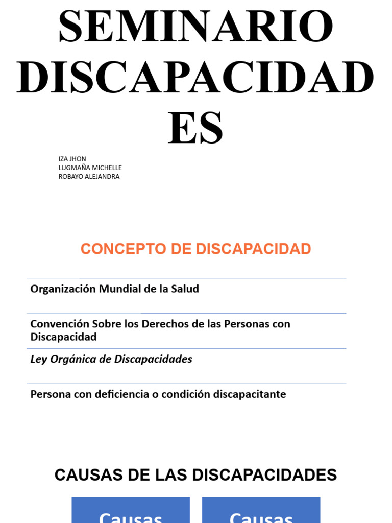 Seminario sobre Discapacidad y Atención | PDF | Invalidez | Cociente de ...