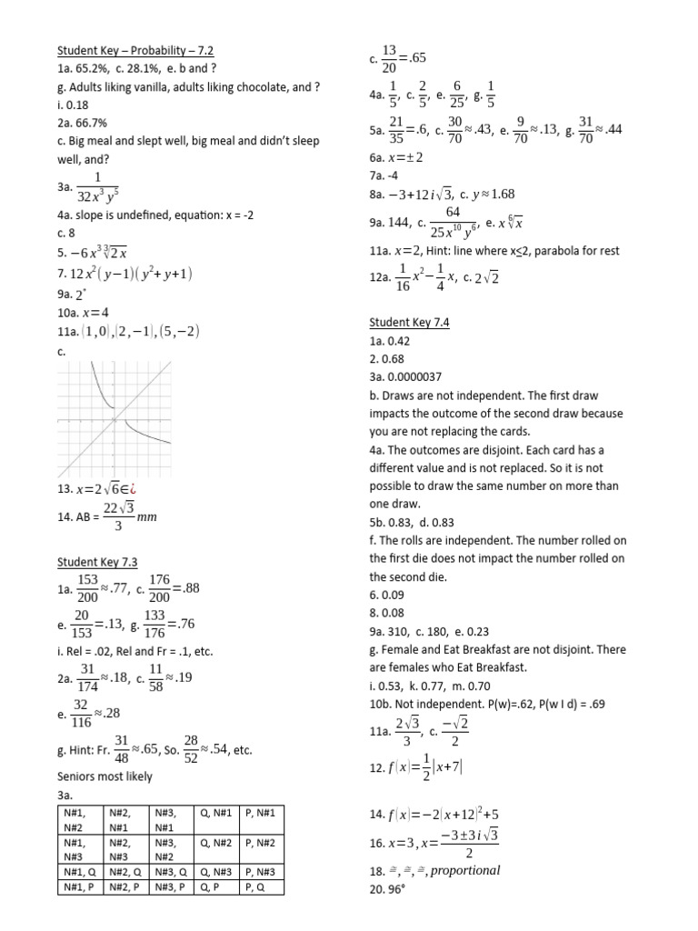 Student+Key+7.2+ +reviews | PDF