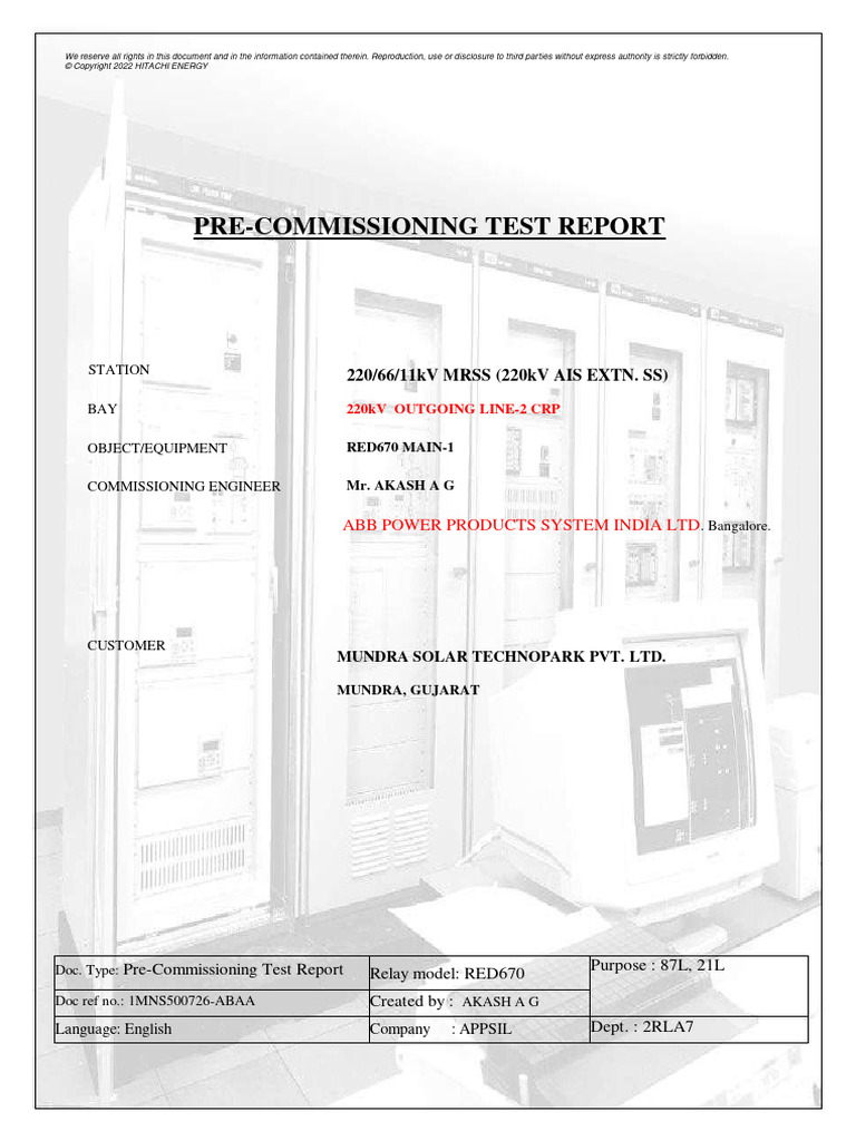 Red670 M1 | PDF | Relay | Electrical Equipment