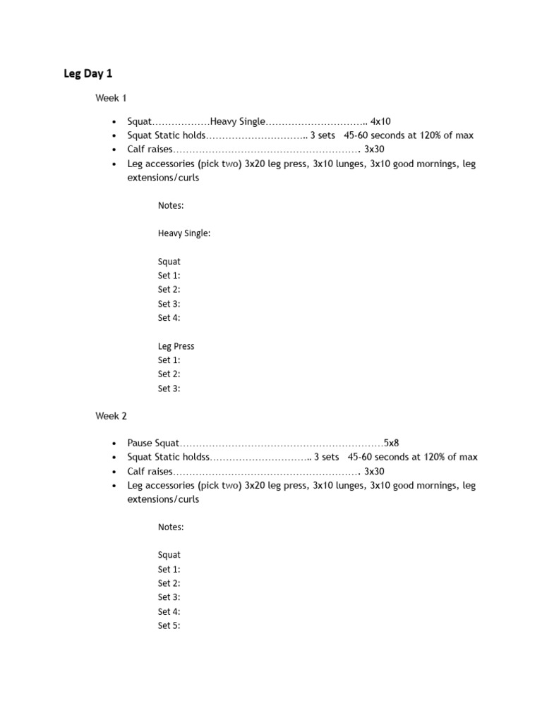 8-Week Strength Training Program | PDF | Strength Training | Weight