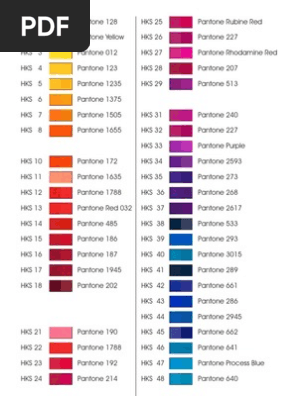 Hks Pantone Equivalent Pdf Qualia Color