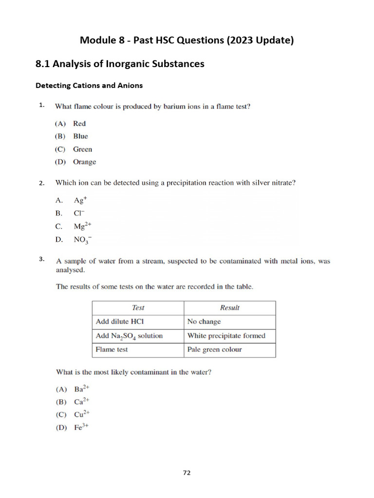 Module 8 Past HSC Questions 2023 Edition PDF Nuclear