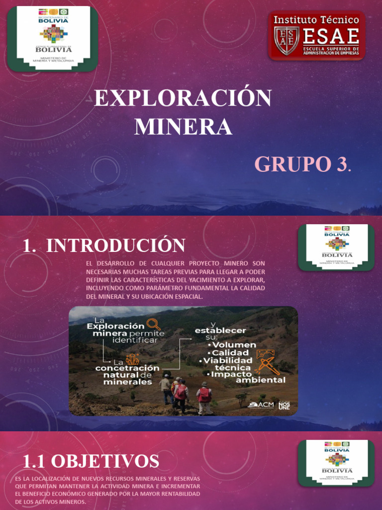 Grupo 3 Exploracion Minera Oficial 2 7 10 Pdf Minería Geofísica