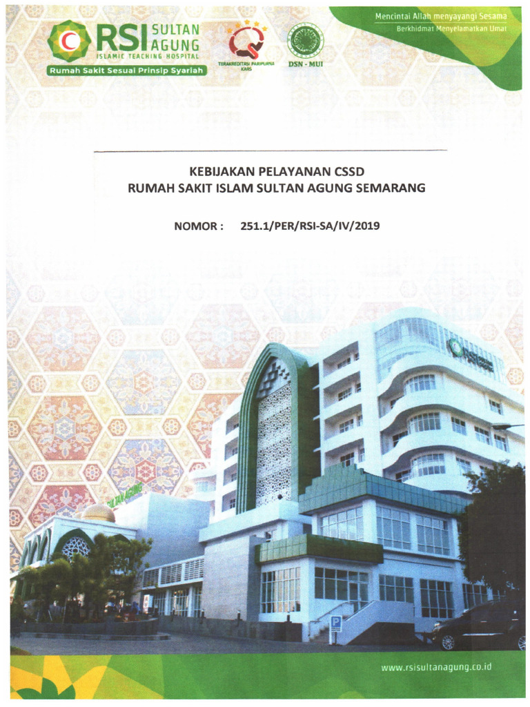 Kebijakan Pelayanan CSSD | PDF
