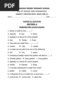 Creative-Arts-Basic 1 Questions
