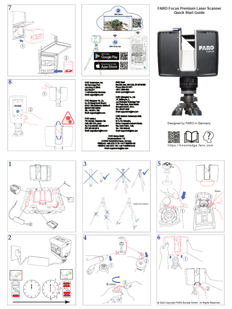 FARO Focus Premium QuickStartGuide March 2022 | PDF