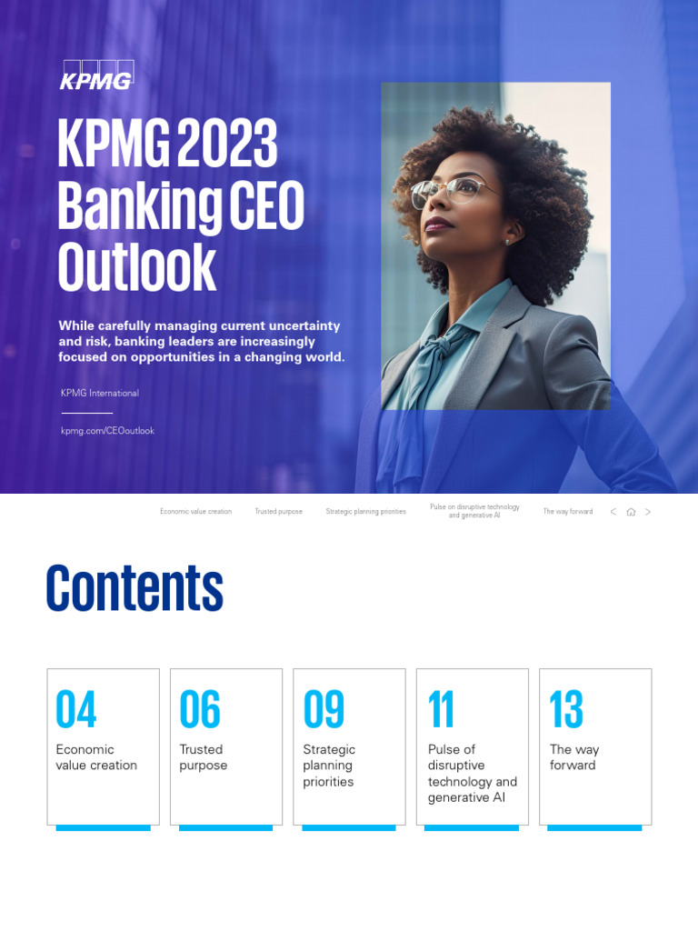 KPMG 2023 Banking CEO Outlook Insights | PDF | Cost Of Living | Banks