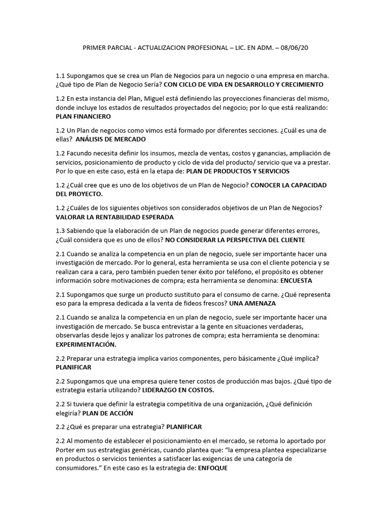 Claves para un Plan de Negocios Exitoso | PDF | Marketing | Plan de ...