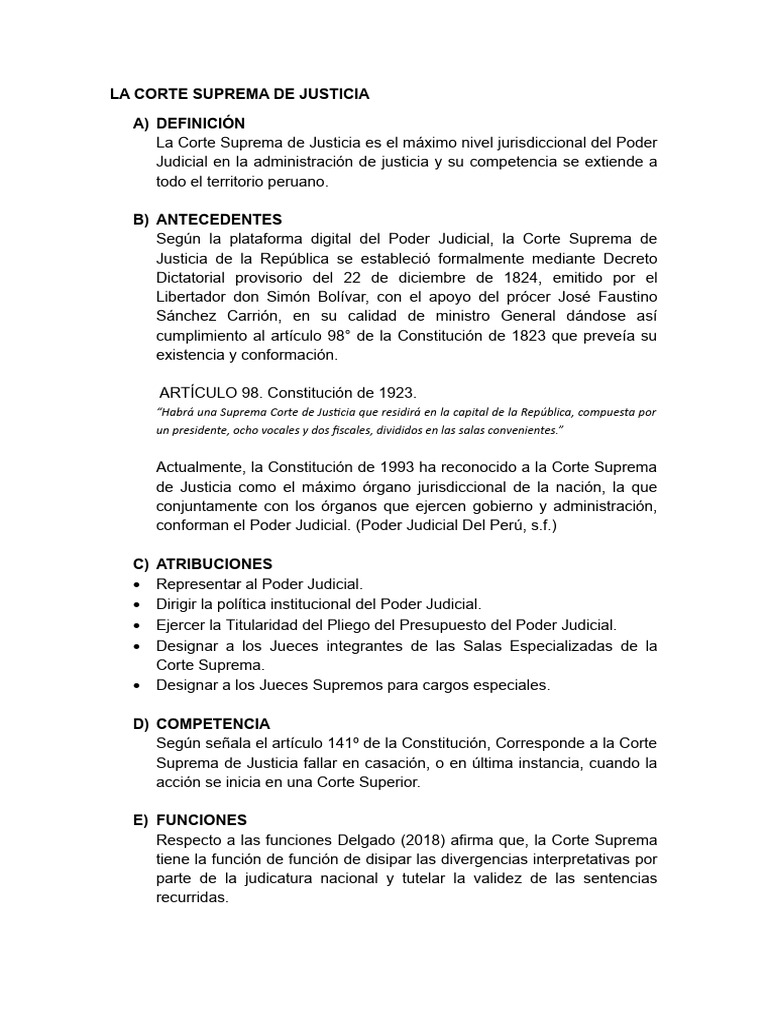 La Corte Suprema de Justicia | PDF | Separación de poderes | Ley Pública