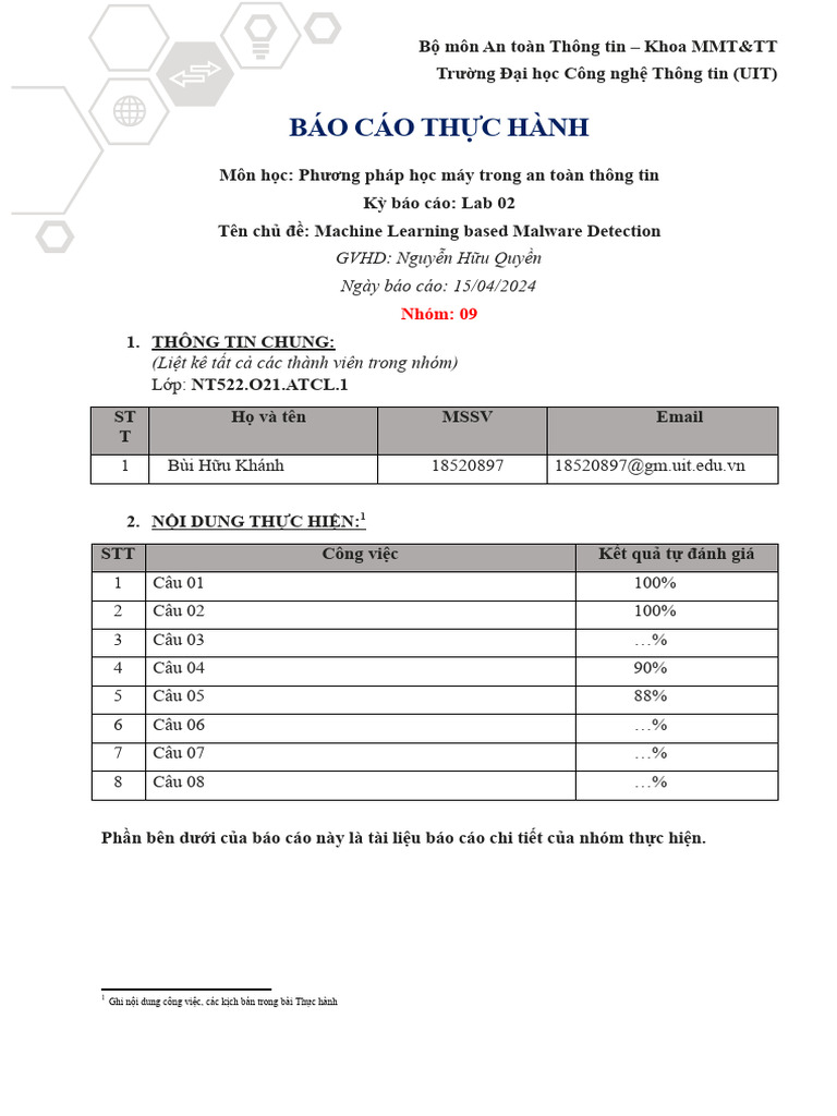 (NT522 O21 ATCL 1) - Lab2 - 18520897-Khanh | PDF
