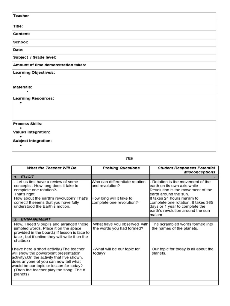 Teaching the Solar System: Lesson Plan | PDF | Planets | Solar System