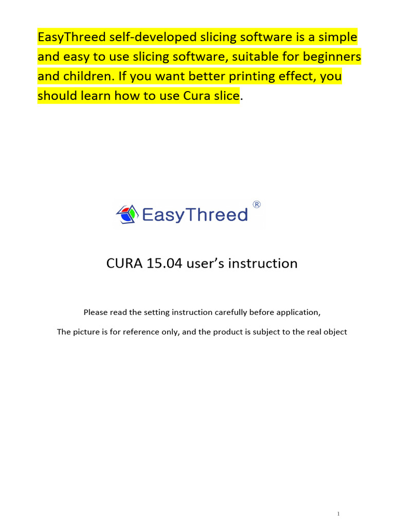 Cura 15.04 User Guide for 3D Printing | PDF | Printer (Computing) | 3 D ...