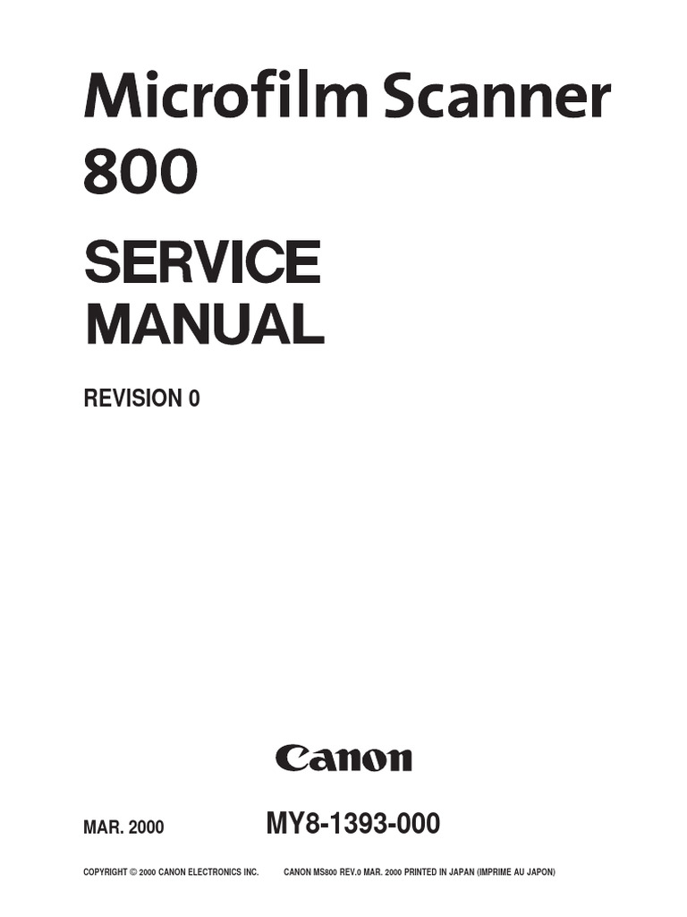 Ms800 Service Manual Pdf Image Scanner Analog To Digital Converter