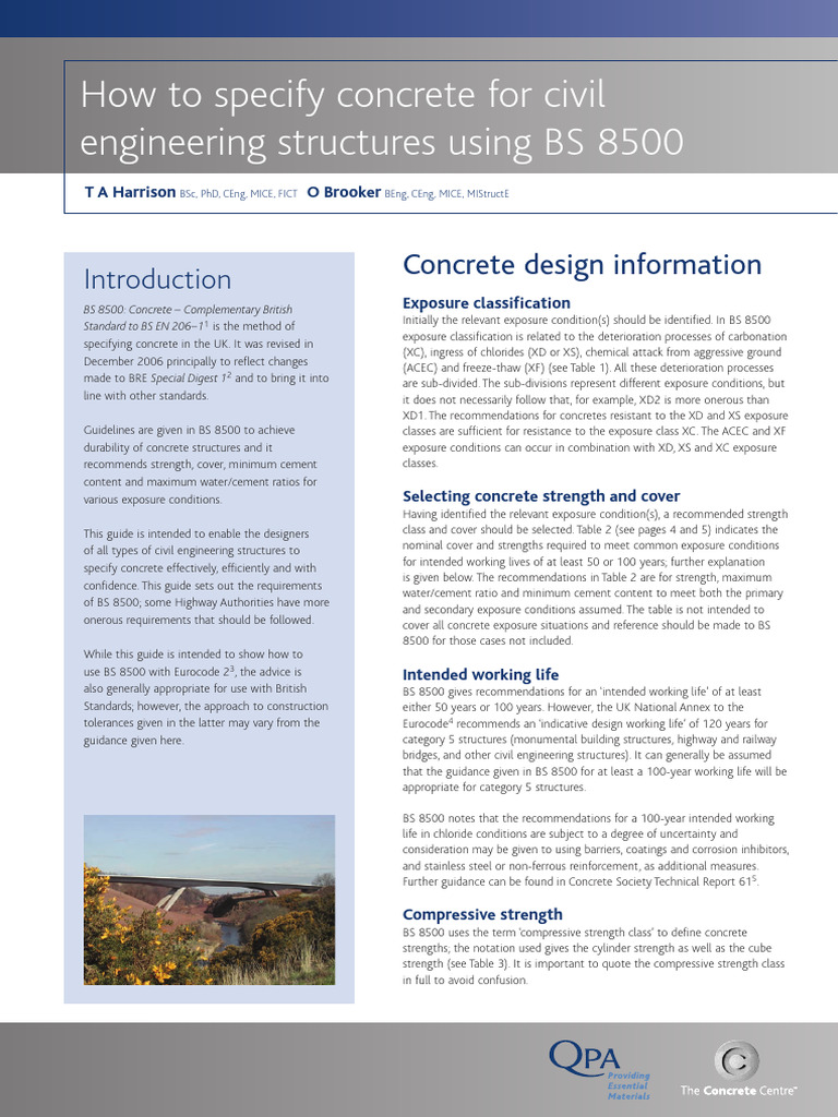 Concrete Design and Exposure Classes Guide | PDF | Concrete ...