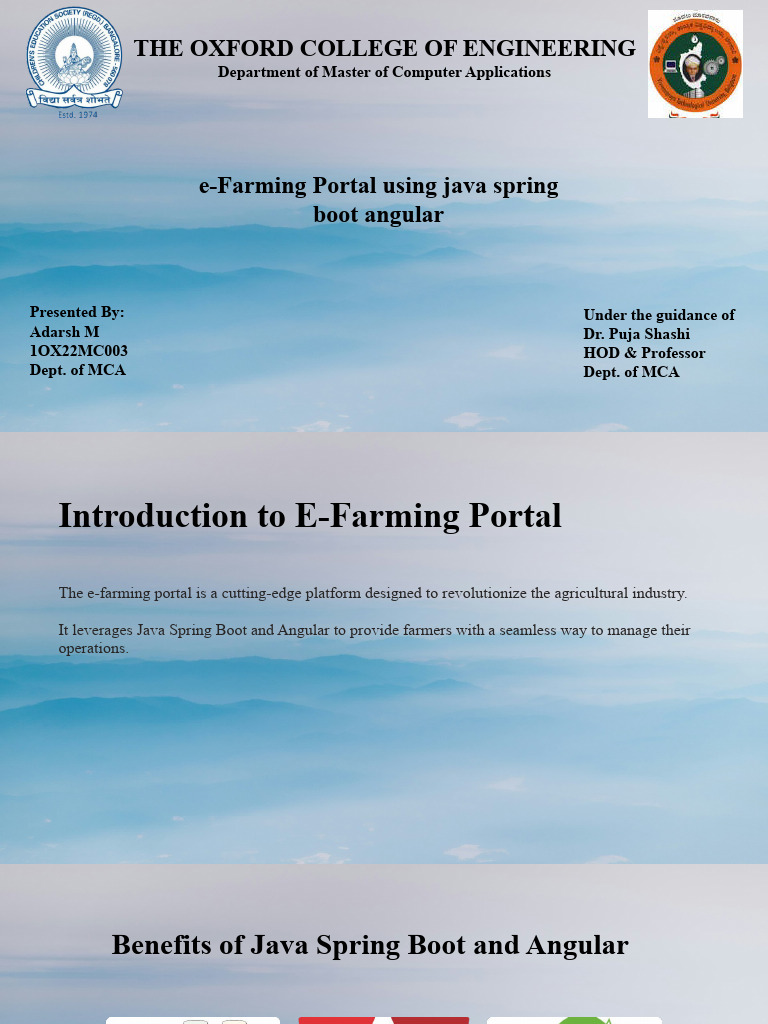 E-Farming Portal: Java Spring Boot & Angular | PDF | Internet Of Things ...