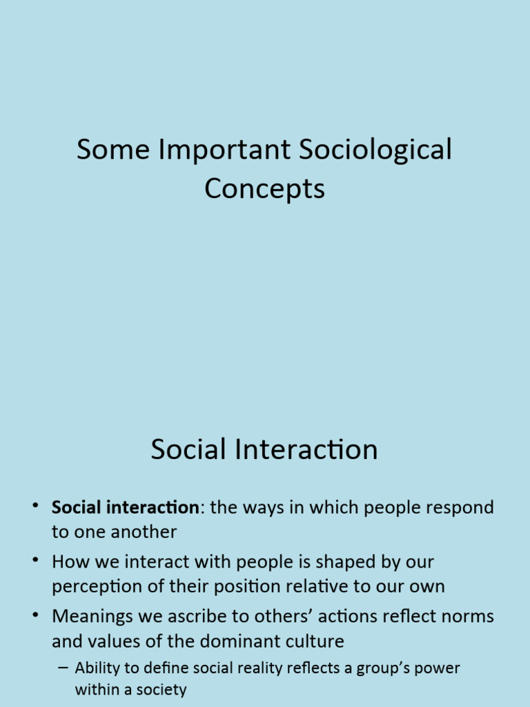 201.03 Important Sociological Concepts | PDF | Scientific Theories ...