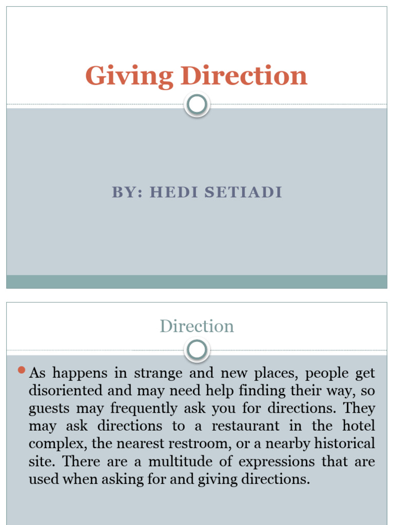 Giving Direction2020 | PDF | Sidewalk | Traffic