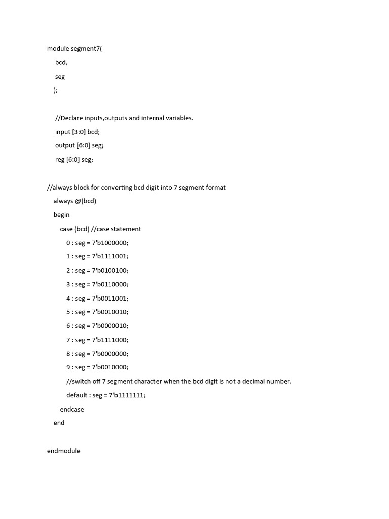 Sevensegment Pdf Binary Coded Decimal Naming Conventions