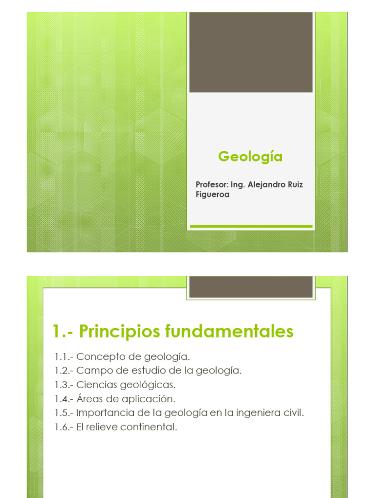 Principios Fundamentales Geología PDF Geología Tierra