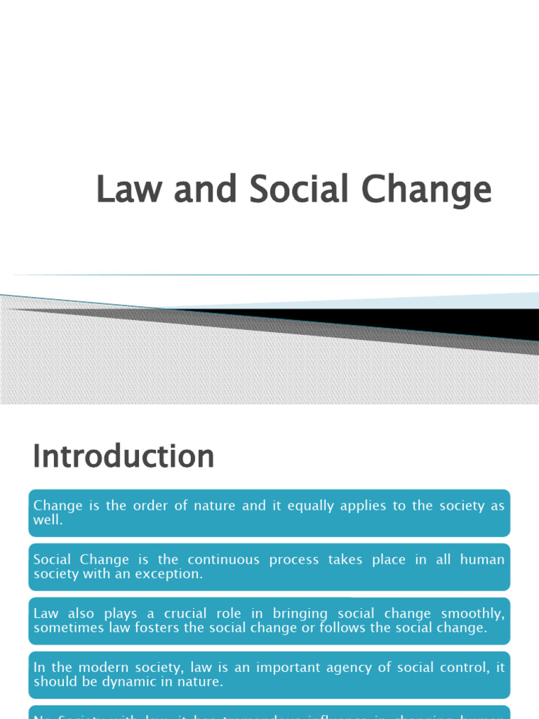 Law and Social Change | PDF | Society | Sociology