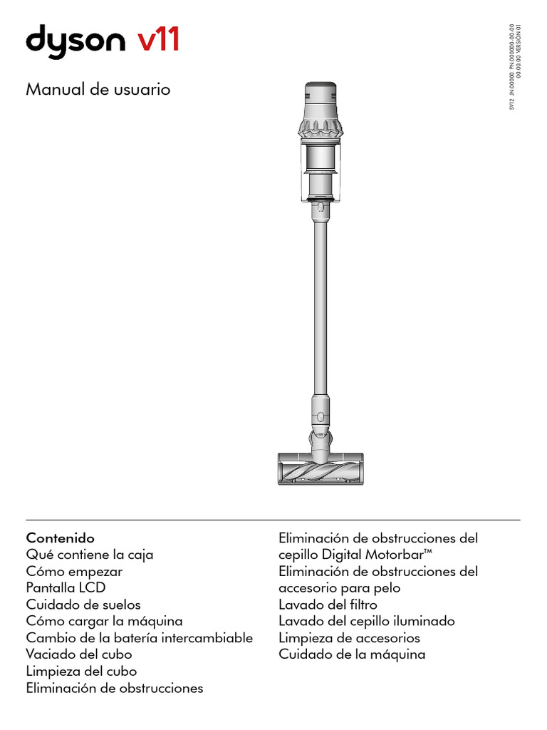 Manual Dyson Aspiradora V11 | PDF | Aspiradora | Lavavajillas