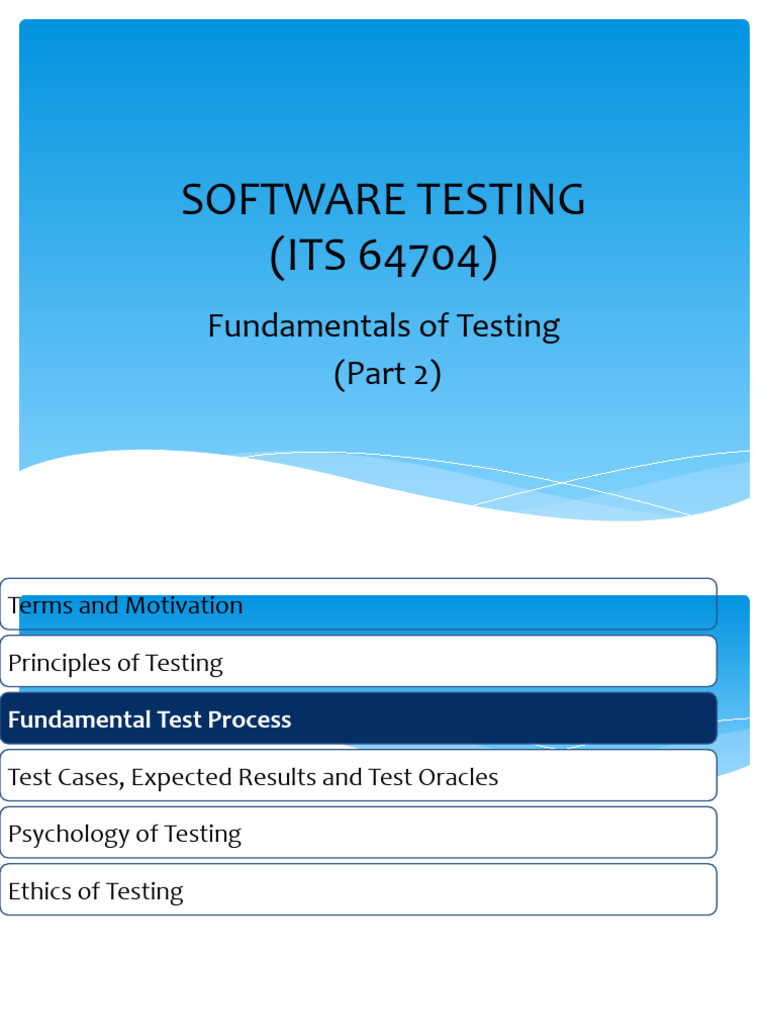 Chapter 2 - Fundamentals of Testing Part 2 (v3) | PDF | Software ...
