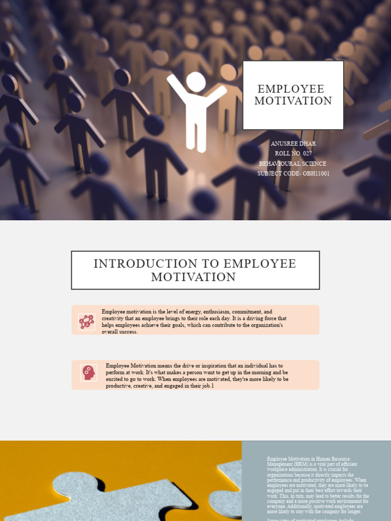 Understanding Employee Motivation Factors | PDF | Motivational | Motivation