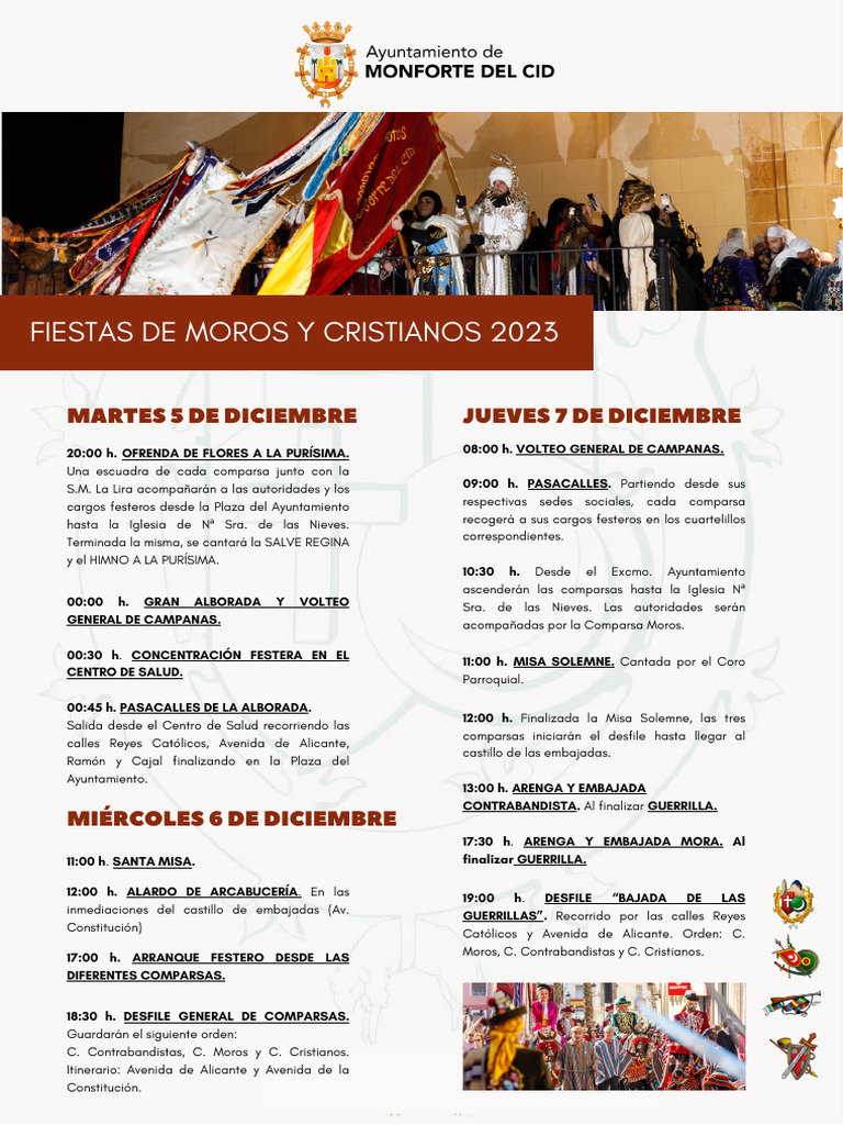 Fiestas Moros y Cristianos 2023 | PDF | Fiestas cristianas y días santos