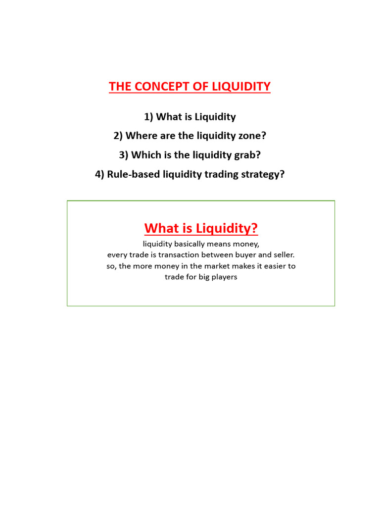Understanding Liquidity Zones in Trading | PDF | Finance & Money Management
