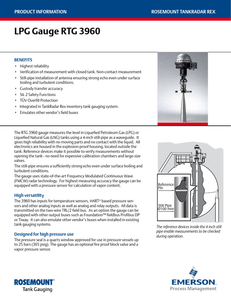Radar Rex 3960 LPG LNG - lit.ETA.0513 | PDF | Pressure Measurement ...