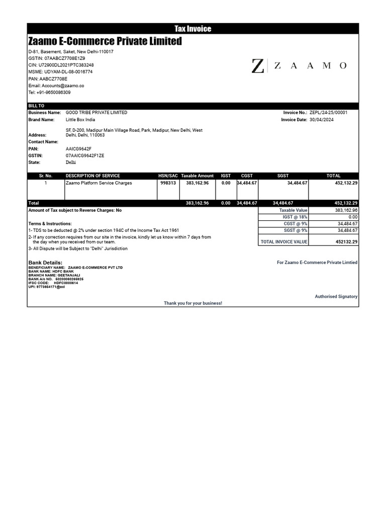 Little Box India Tax Invoice Apr 24 ZEPL24 2500001 1 Download Free 