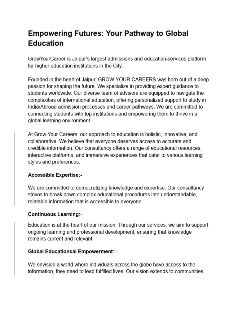 Empowering Futures Your Pathway To Global Education PDF Expert(00)
