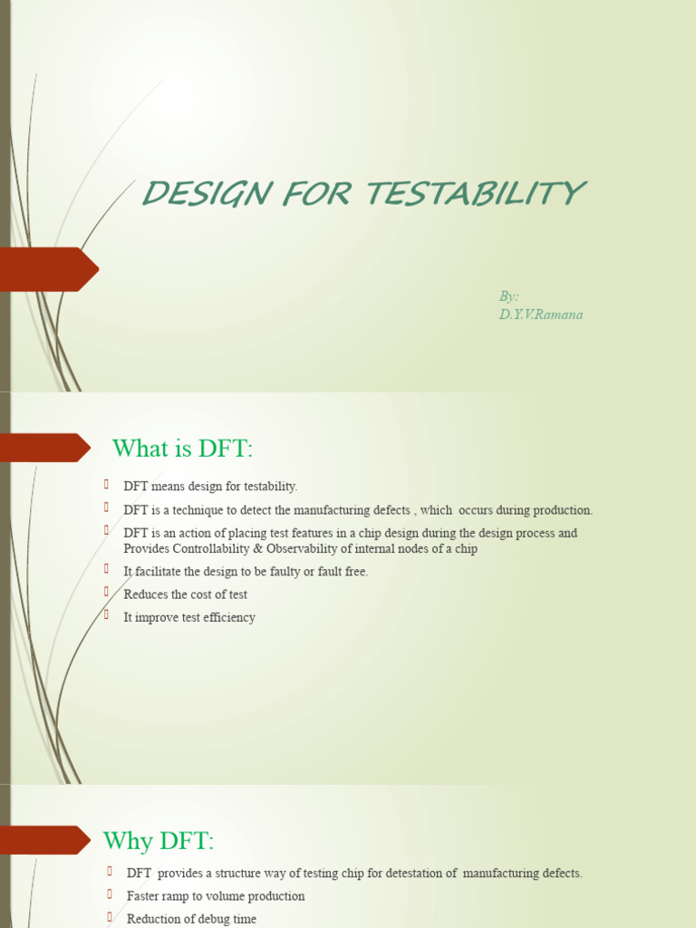 Design for Testability (DFT) Overview | PDF | Computer Science ...