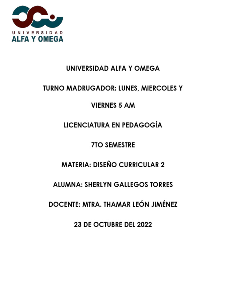 Diseño Curricular en Educación Superior | PDF | Plan de estudios ...