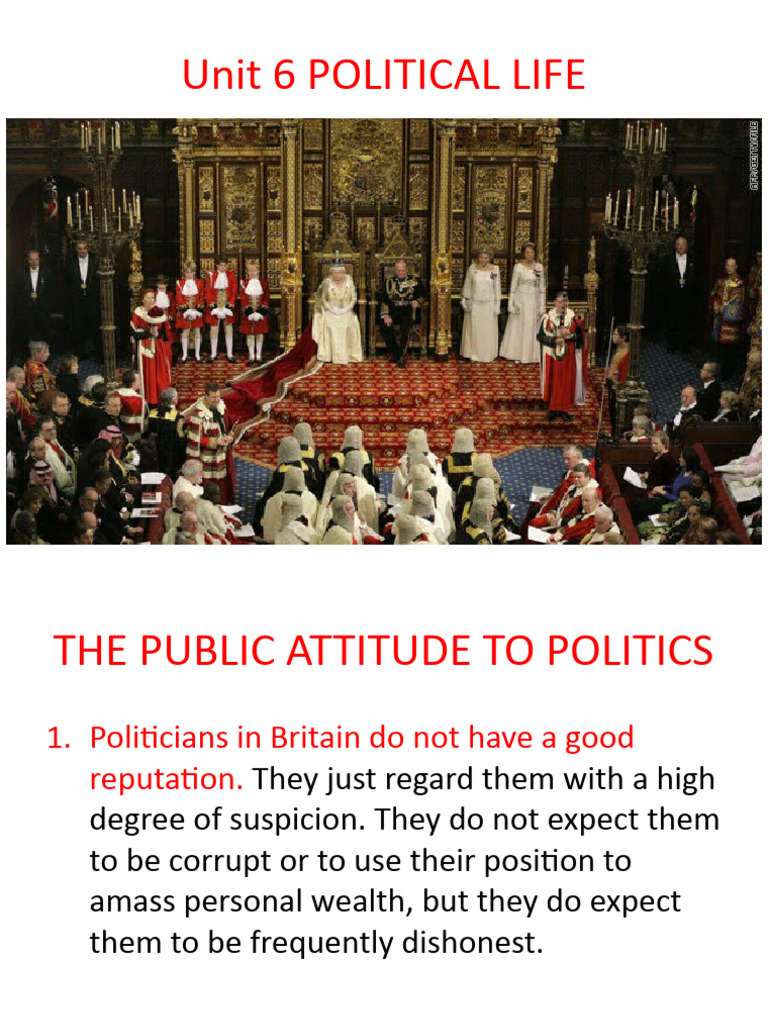British Political Life and Public Attitudes | PDF | Constitution ...