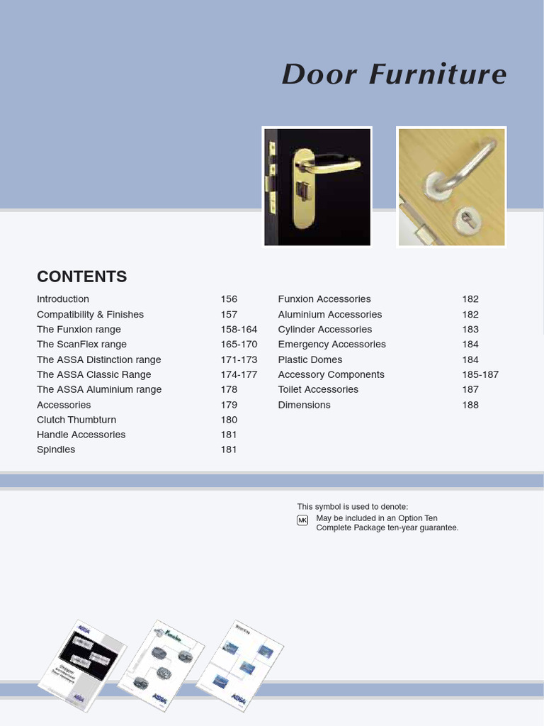 ASSA Door Handles and Accessories Guide | PDF | Screw | Door