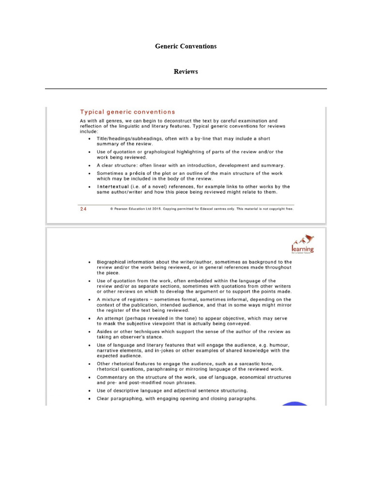 Generic Conventions - Reviews | PDF | Career & Growth