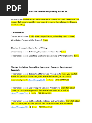 Novel Writing