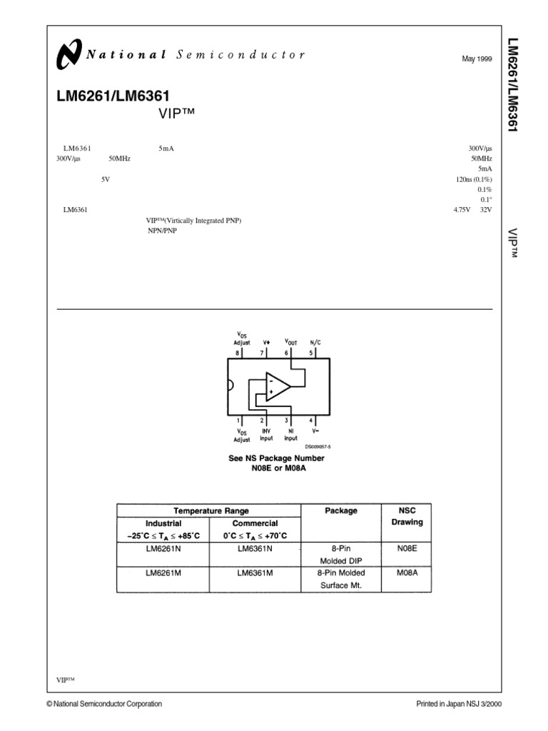 LM6261 LM6361 | PDF