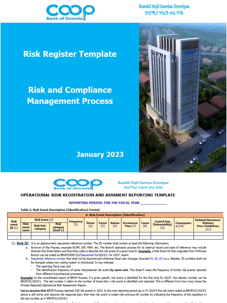 Operational Risk Register Template | PDF | Risk | Operational Risk