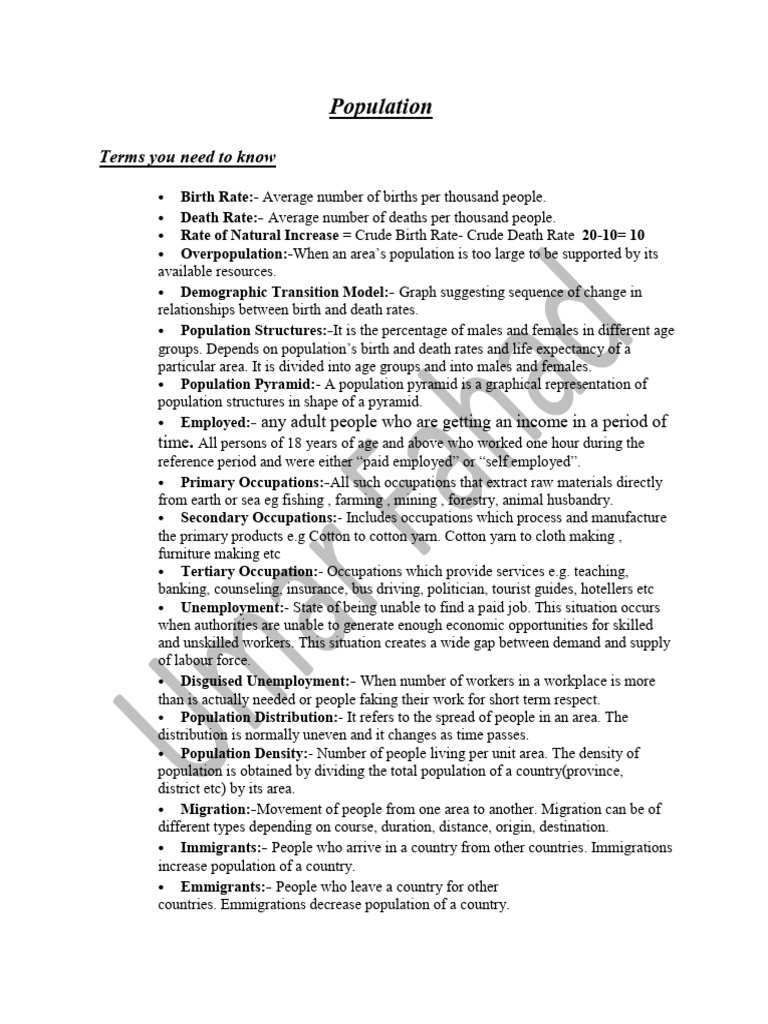 Understanding Population Dynamics and Issues | PDF | Human Migration ...